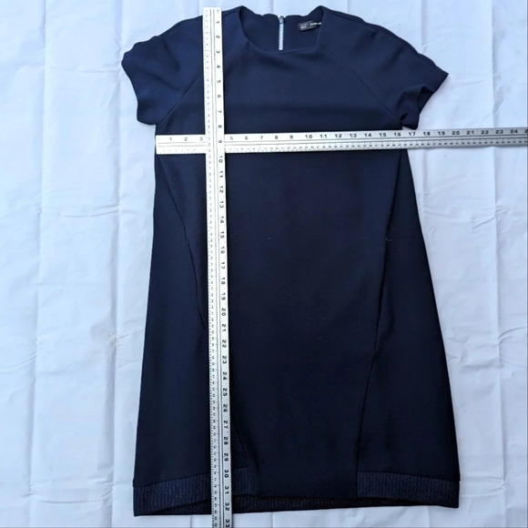 Zara Trafaluc  Collection Shift Navy Dress White Zipper Small S Women - Picture 2 of 8